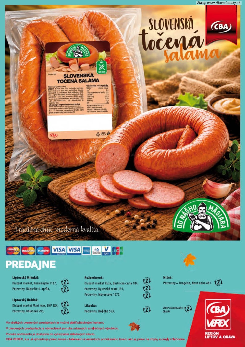 Leták CBA VEREX (1. 10. - 14. 10. 2026) - strana 28 z 32