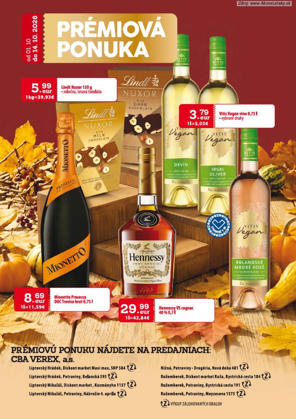 Leták CBA VEREX (1. 10. - 14. 10. 2026) - strana 29 z 32