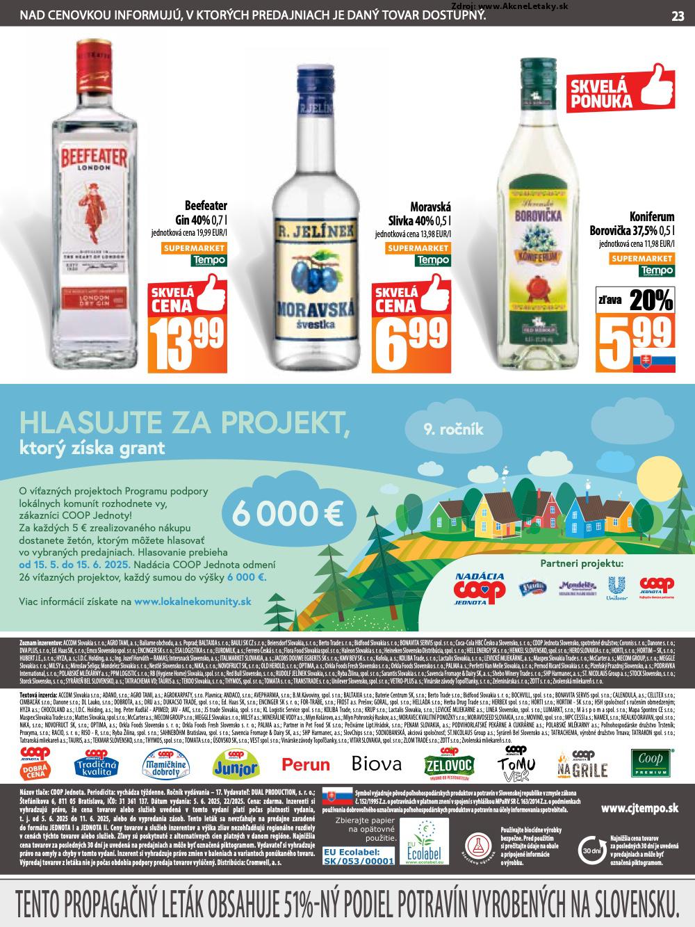 Leták COOP Jednota (5. 6. - 11. 6. 2025) - strana 23 z 28