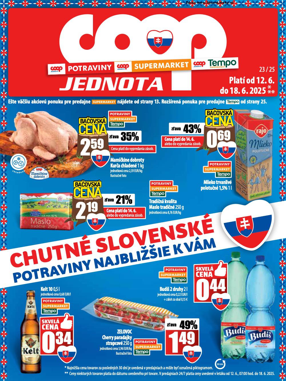 Leták COOP Jednota (12. 6. - 18. 6. 2025) - strana 1 z 28