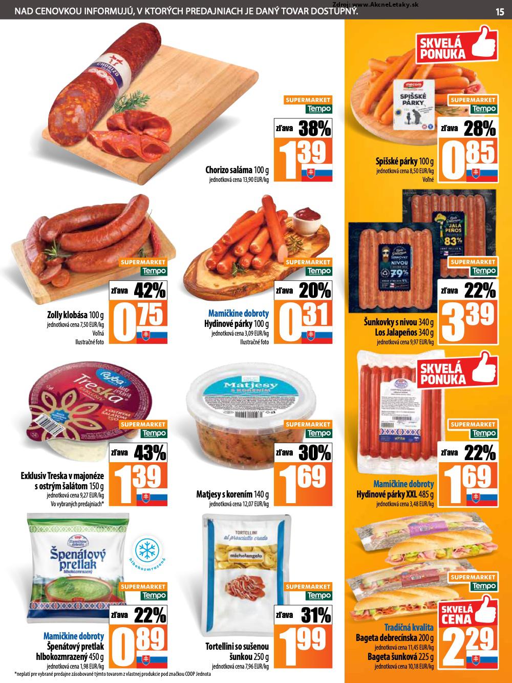 Leták COOP Jednota (12. 6. - 18. 6. 2025) - strana 15 z 28