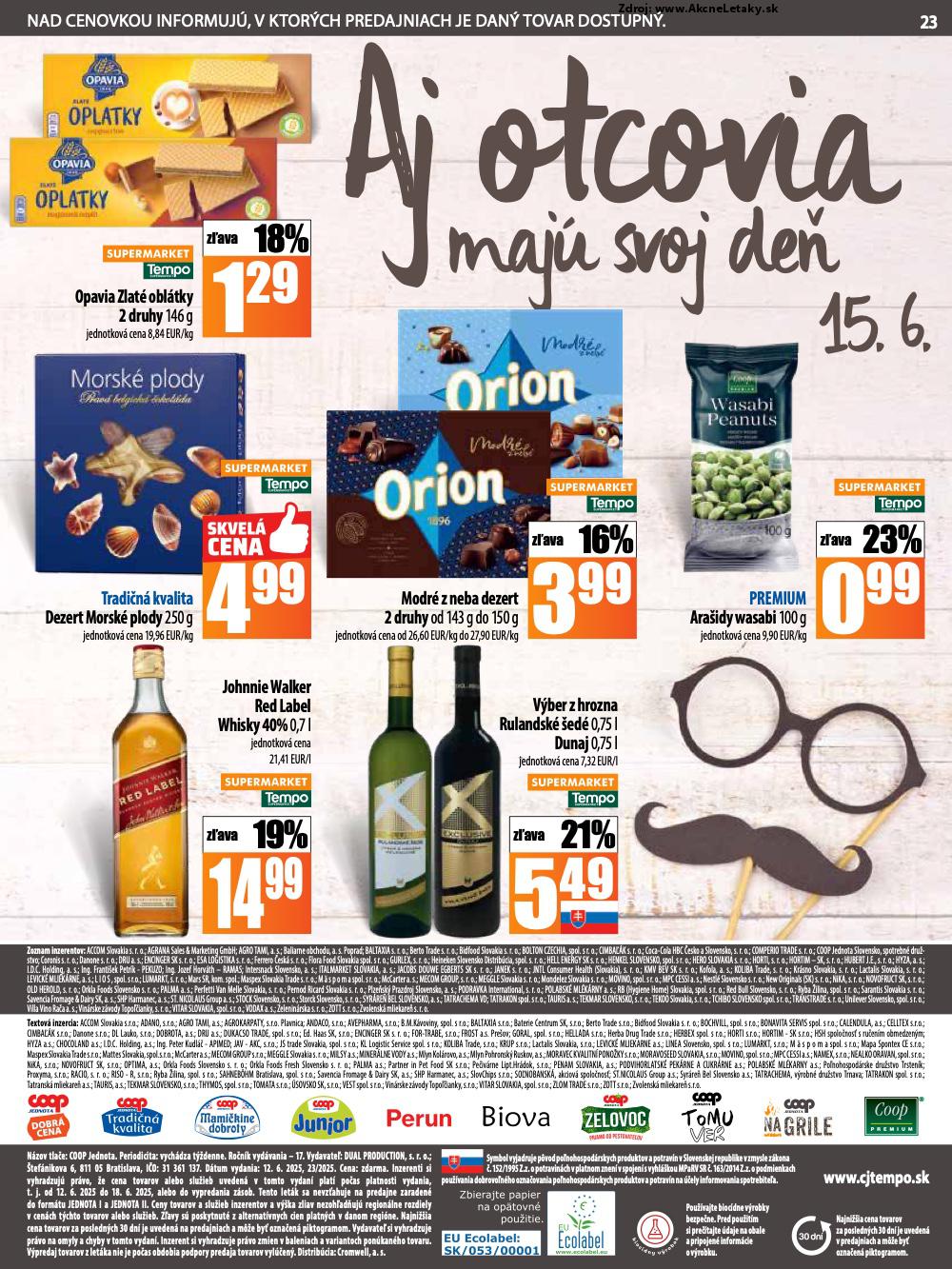 Leták COOP Jednota (12. 6. - 18. 6. 2025) - strana 23 z 28