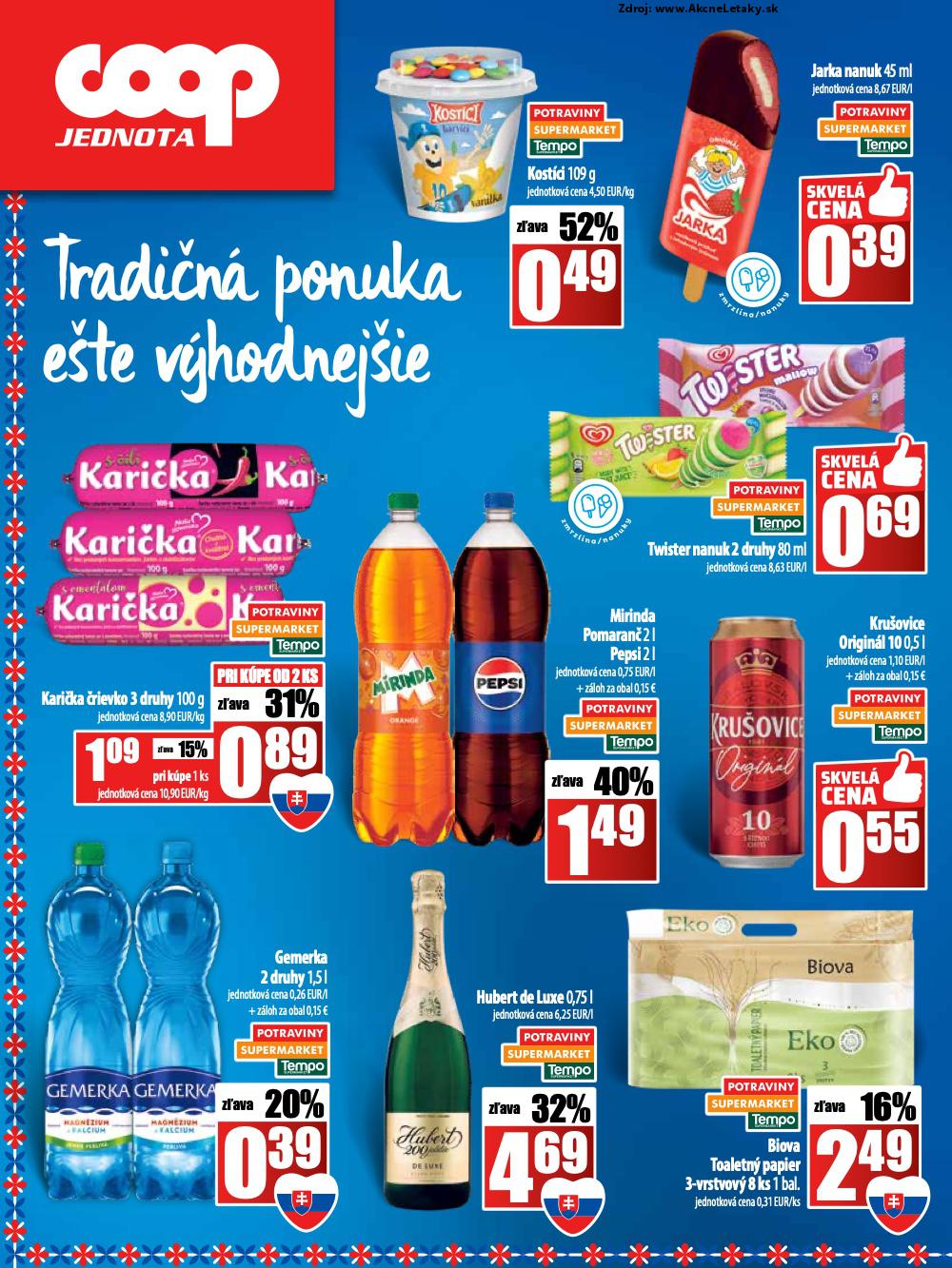 Leták COOP Jednota (26. 6. - 2. 7. 2025) - strana 28 z 28