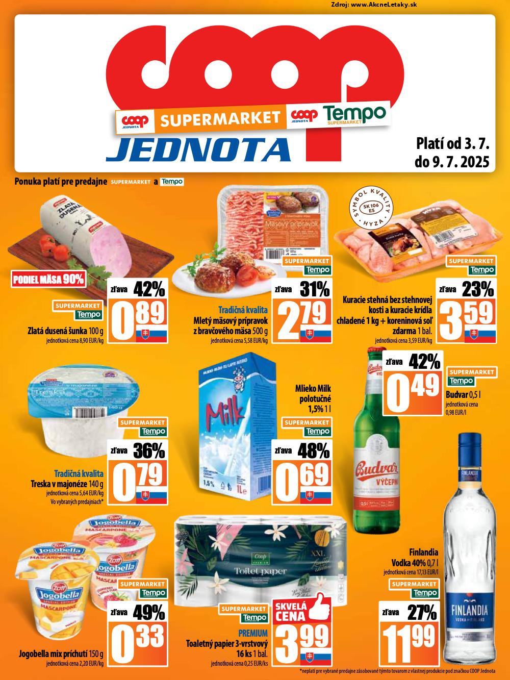 Leták COOP Jednota (3. 7. - 9. 7. 2025) - strana 13 z 28