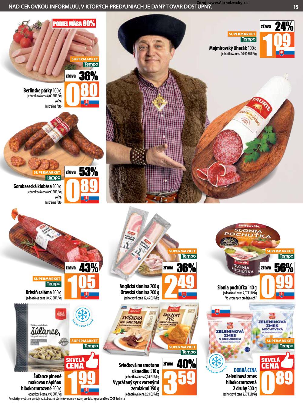 Leták COOP Jednota (3. 7. - 9. 7. 2025) - strana 15 z 28