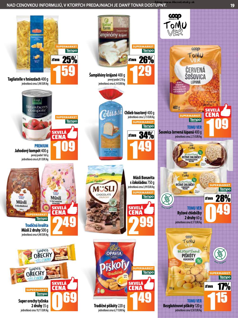Leták COOP Jednota (3. 7. - 9. 7. 2025) - strana 19 z 28