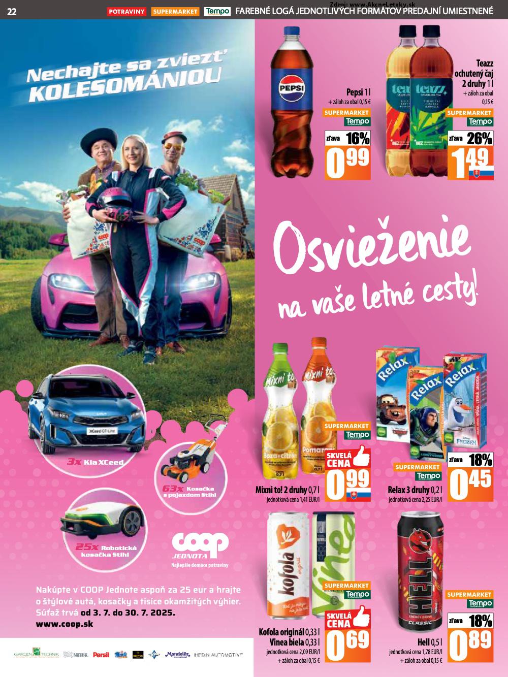 Leták COOP Jednota (3. 7. - 9. 7. 2025) - strana 22 z 28