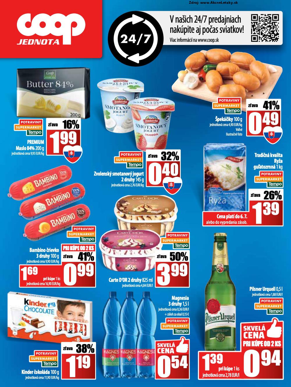 Leták COOP Jednota (3. 7. - 9. 7. 2025) - strana 28 z 28