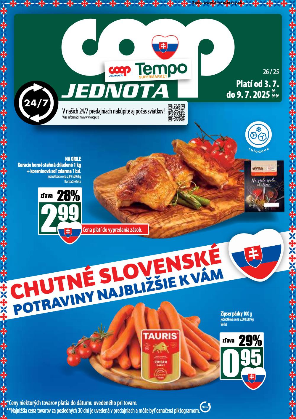 Leták COOP Jednota (3. 7. - 9. 7. 2025) - strana 1 z 62