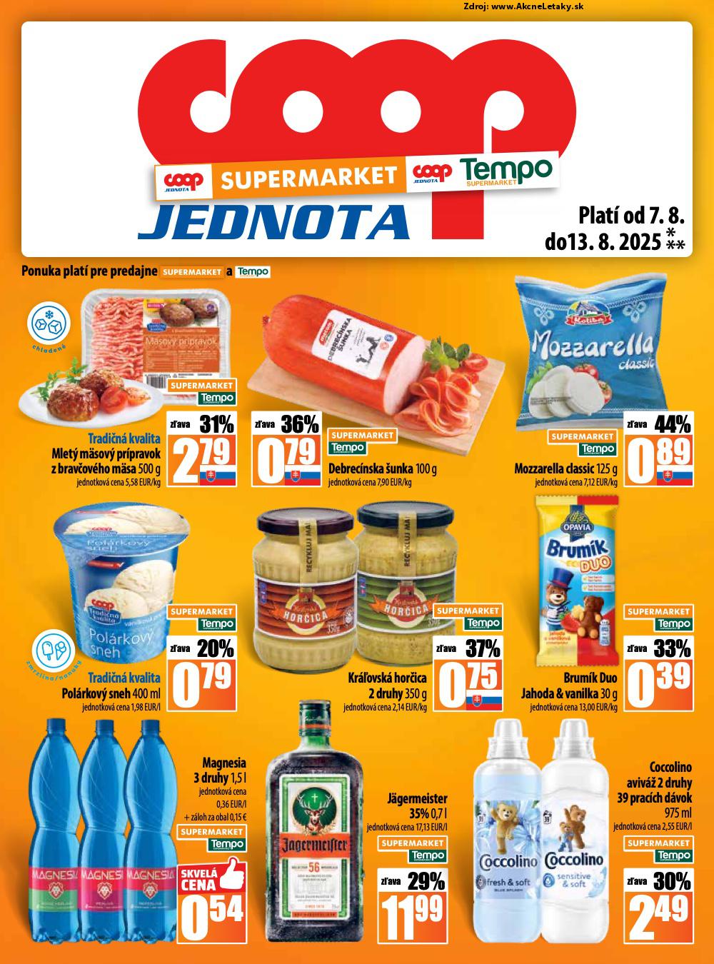 Leták COOP Jednota (7. 8. - 13. 8. 2025) - strana 13 z 28