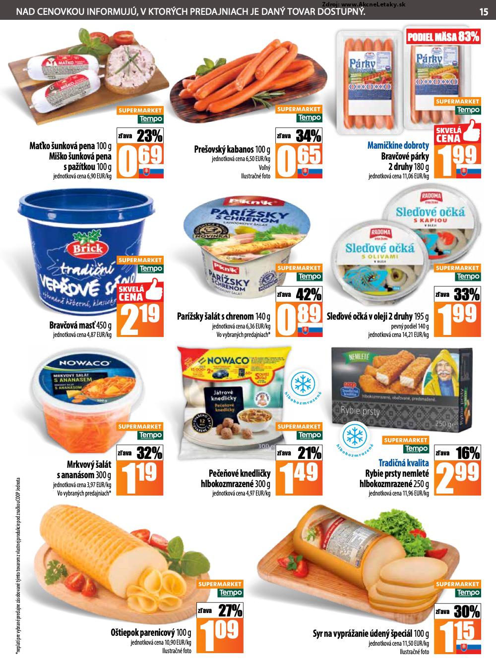 Leták COOP Jednota (7. 8. - 13. 8. 2025) - strana 15 z 28