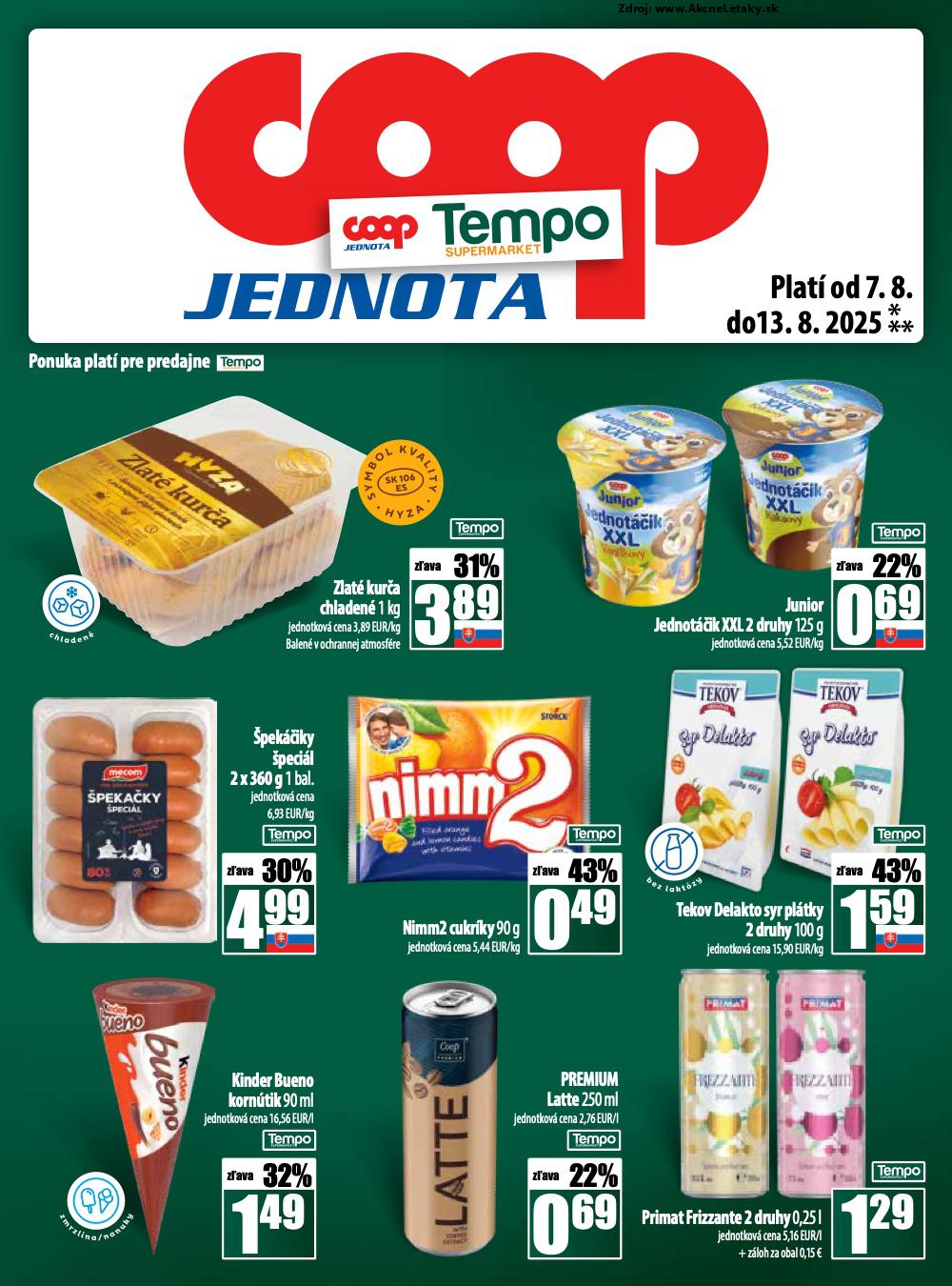 Leták COOP Jednota (7. 8. - 13. 8. 2025) - strana 25 z 28
