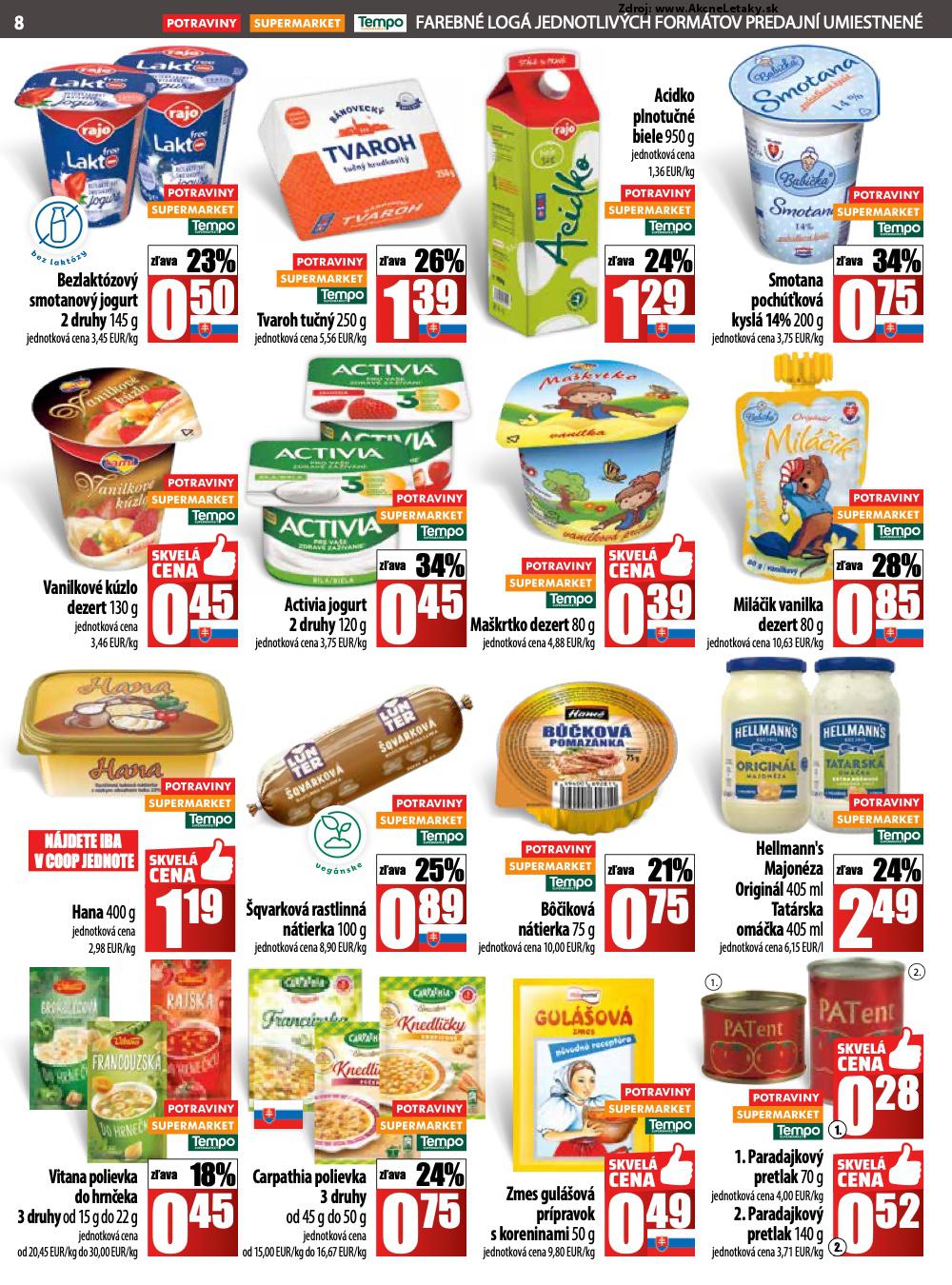 Leták COOP Jednota (7. 8. - 13. 8. 2025) - strana 8 z 28