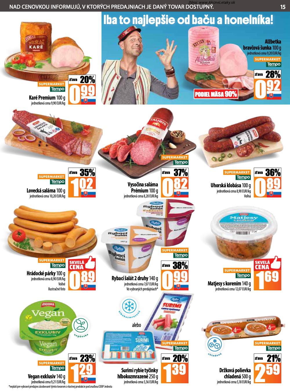 Leták COOP Jednota (11. 9. - 17. 9. 2025) - strana 15 z 28