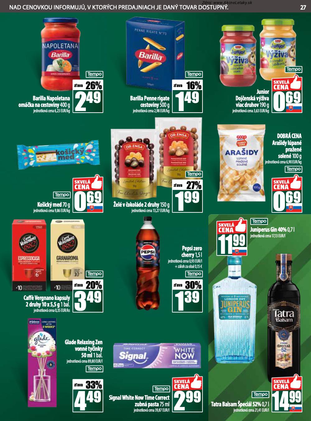 Leták COOP Jednota (11. 9. - 17. 9. 2025) - strana 27 z 28