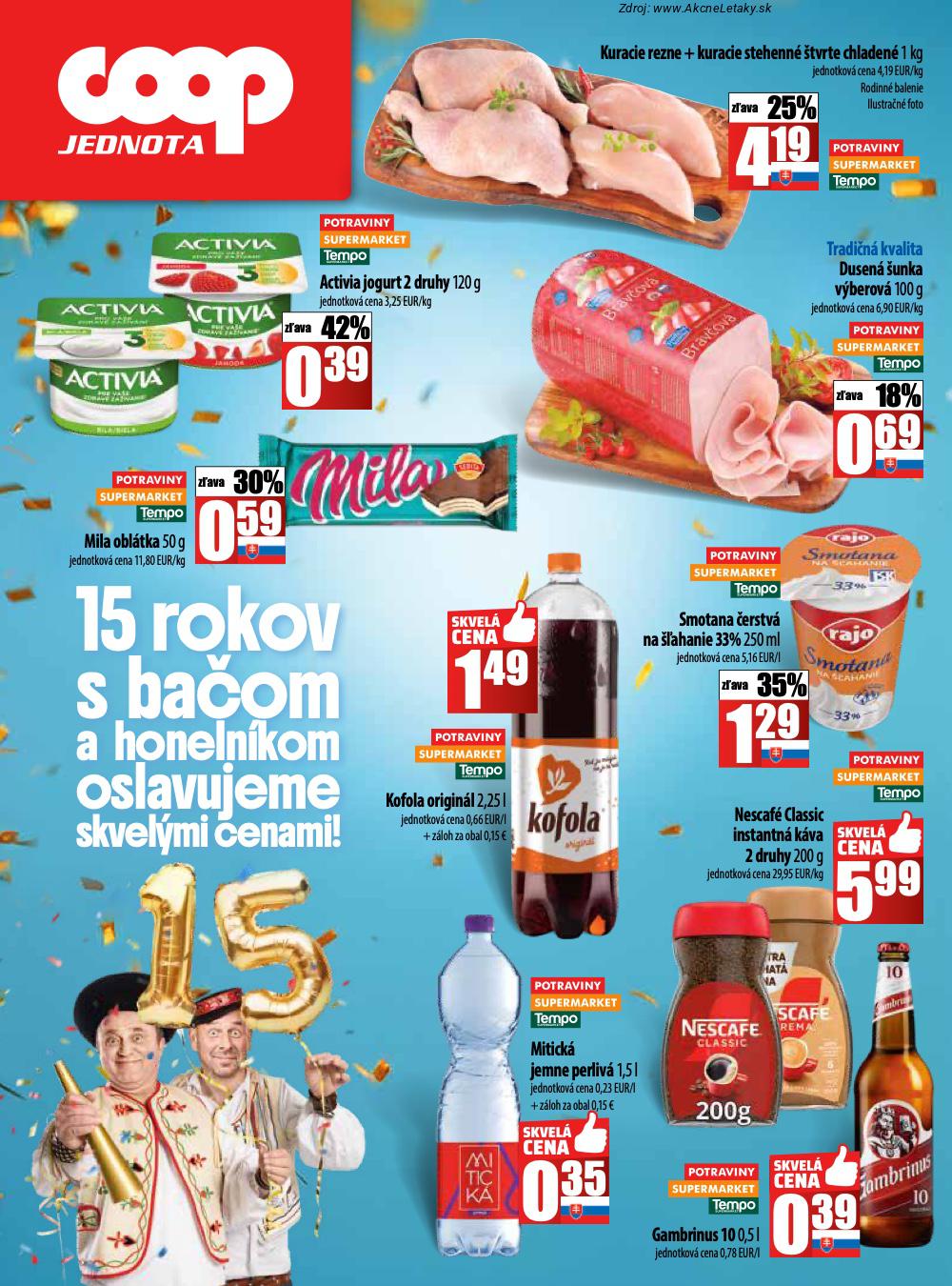 Leták COOP Jednota (11. 9. - 17. 9. 2025) - strana 28 z 28