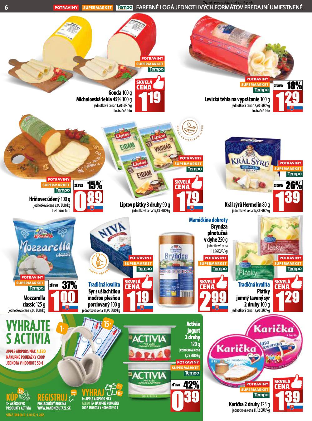 Leták COOP Jednota (11. 9. - 17. 9. 2025) - strana 6 z 28