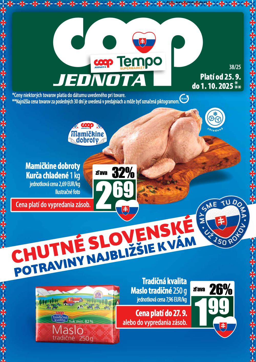 Leták COOP Jednota (25. 9. - 1. 10. 2025) - strana 1 z 64