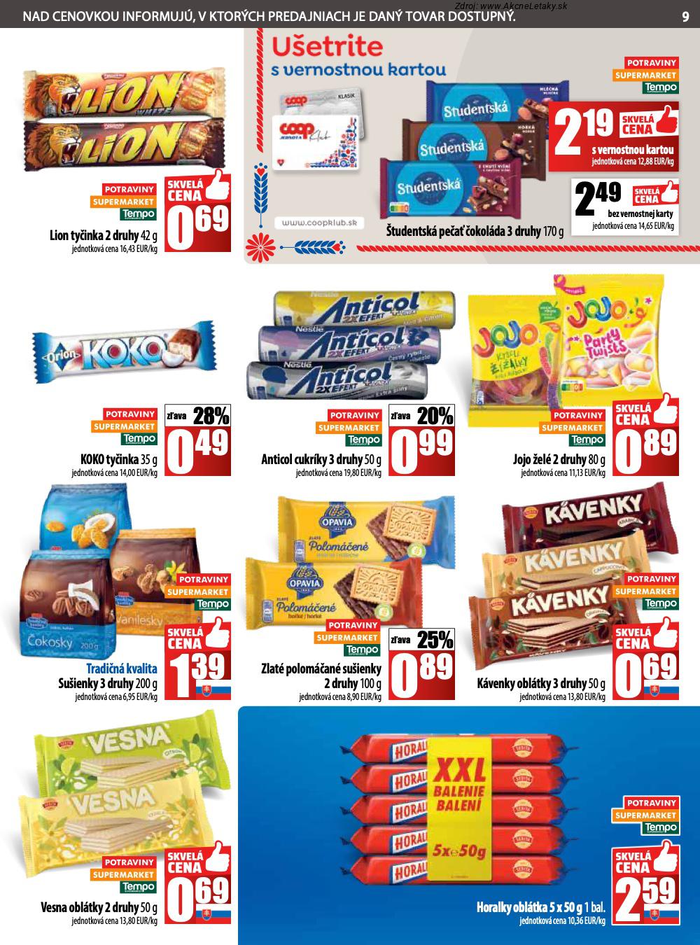 Leták COOP Jednota (6. 11. - 12. 11. 2025) - strana 9 z 28