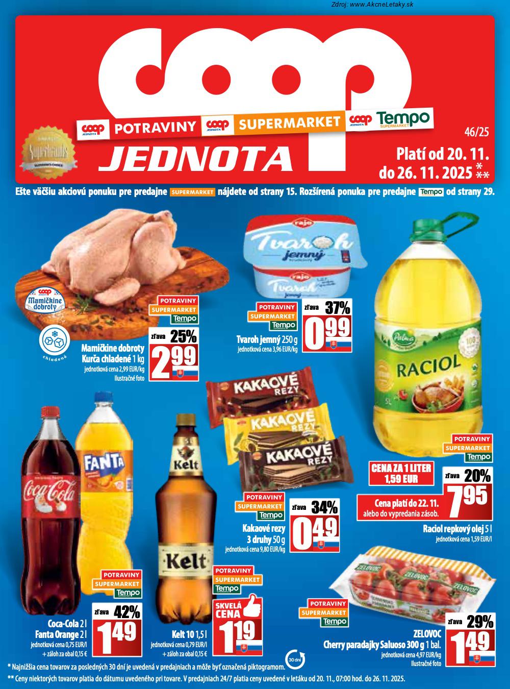 Leták COOP Jednota (20. 11. - 26. 11. 2025) - strana 1 z 32