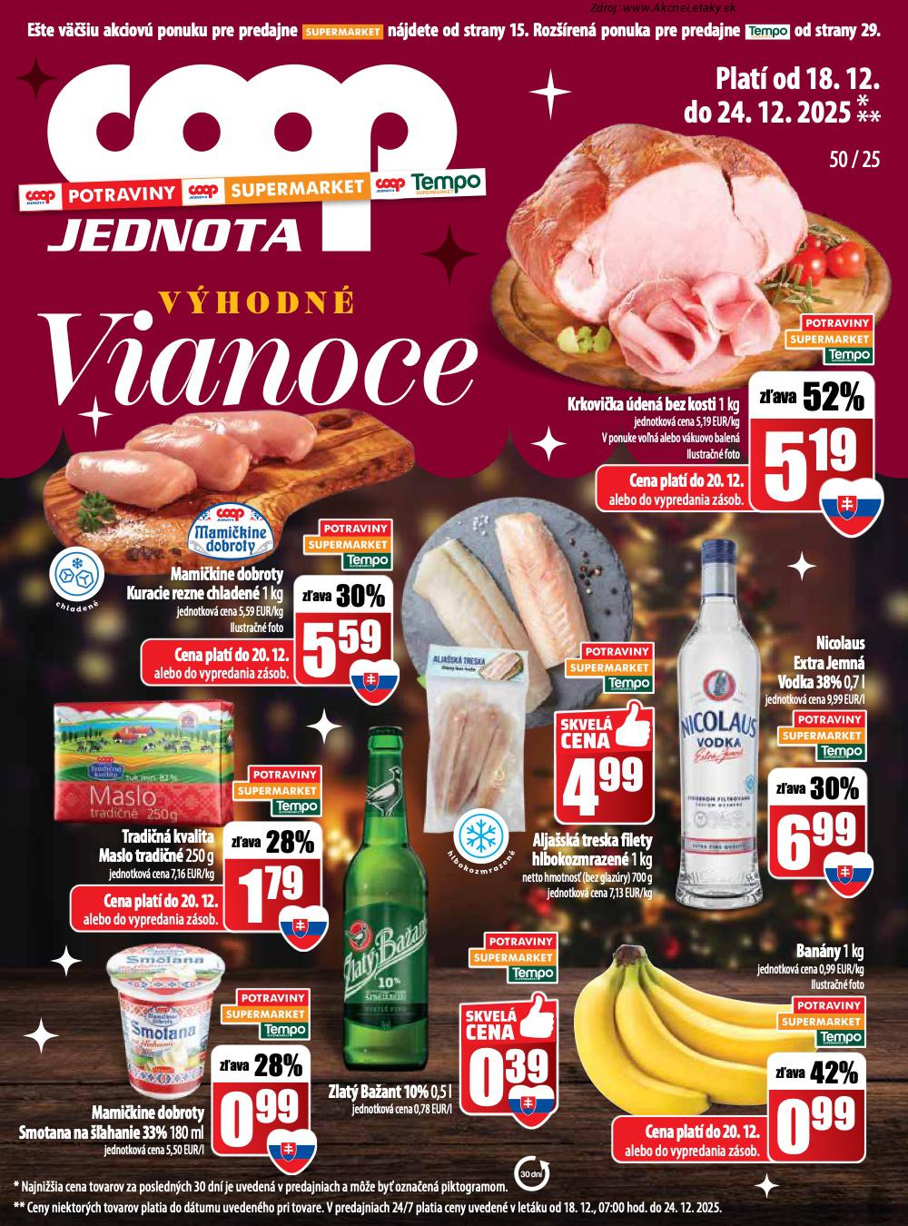 Leták COOP Jednota (18. 12. - 24. 12. 2025) - strana 1 z 32