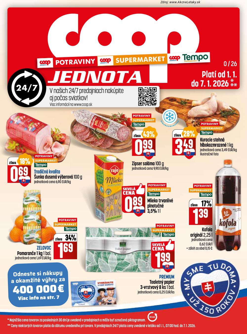 Leták COOP Jednota - strana 1