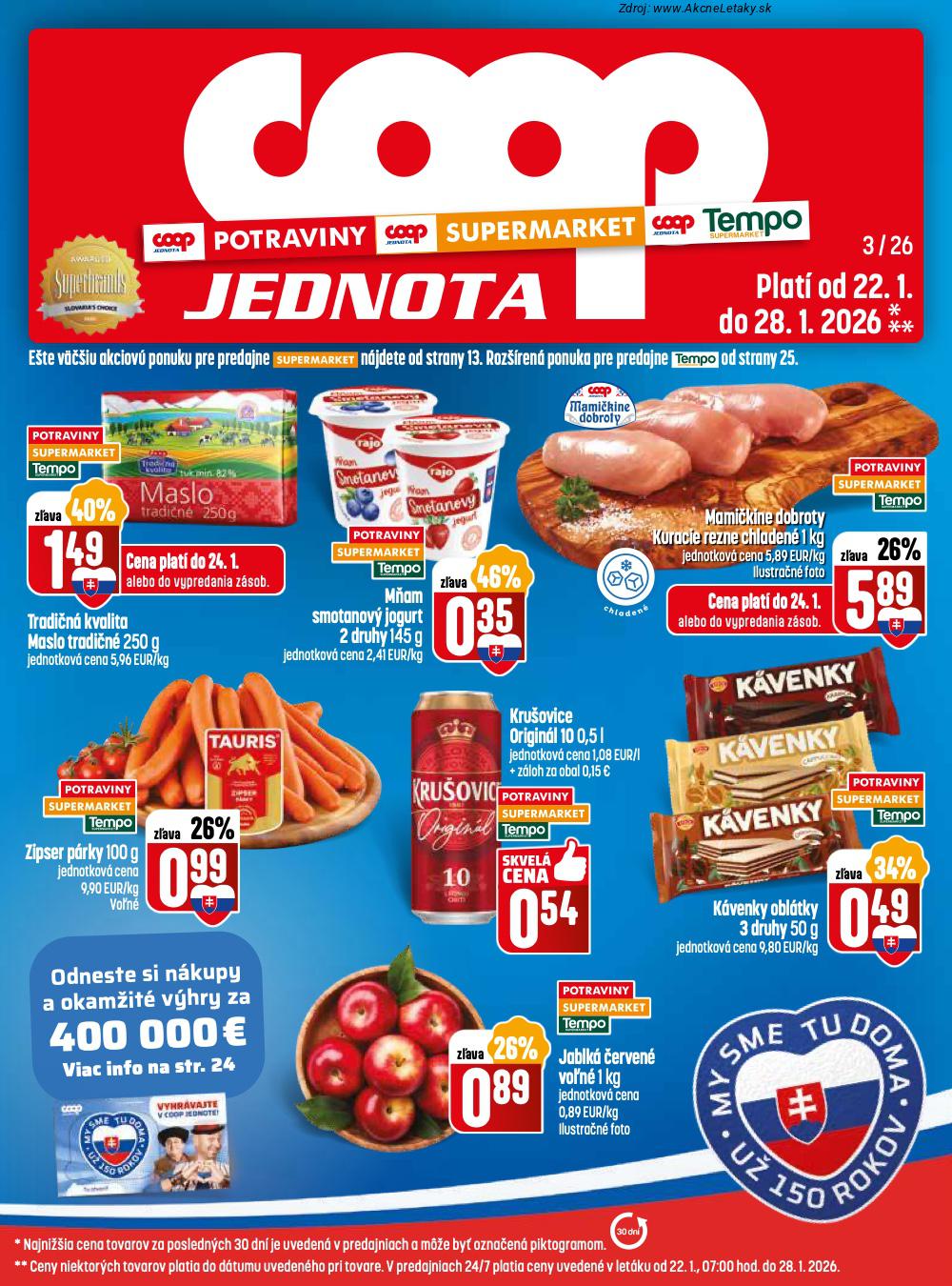Leták COOP Jednota (22. 1. - 28. 1. 2026) - strana 1 z 28