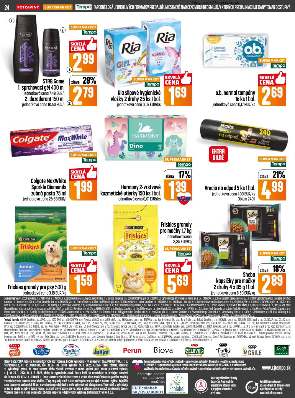 Leták COOP Jednota (29. 1. - 4. 2. 2026) - strana 24 z 28
