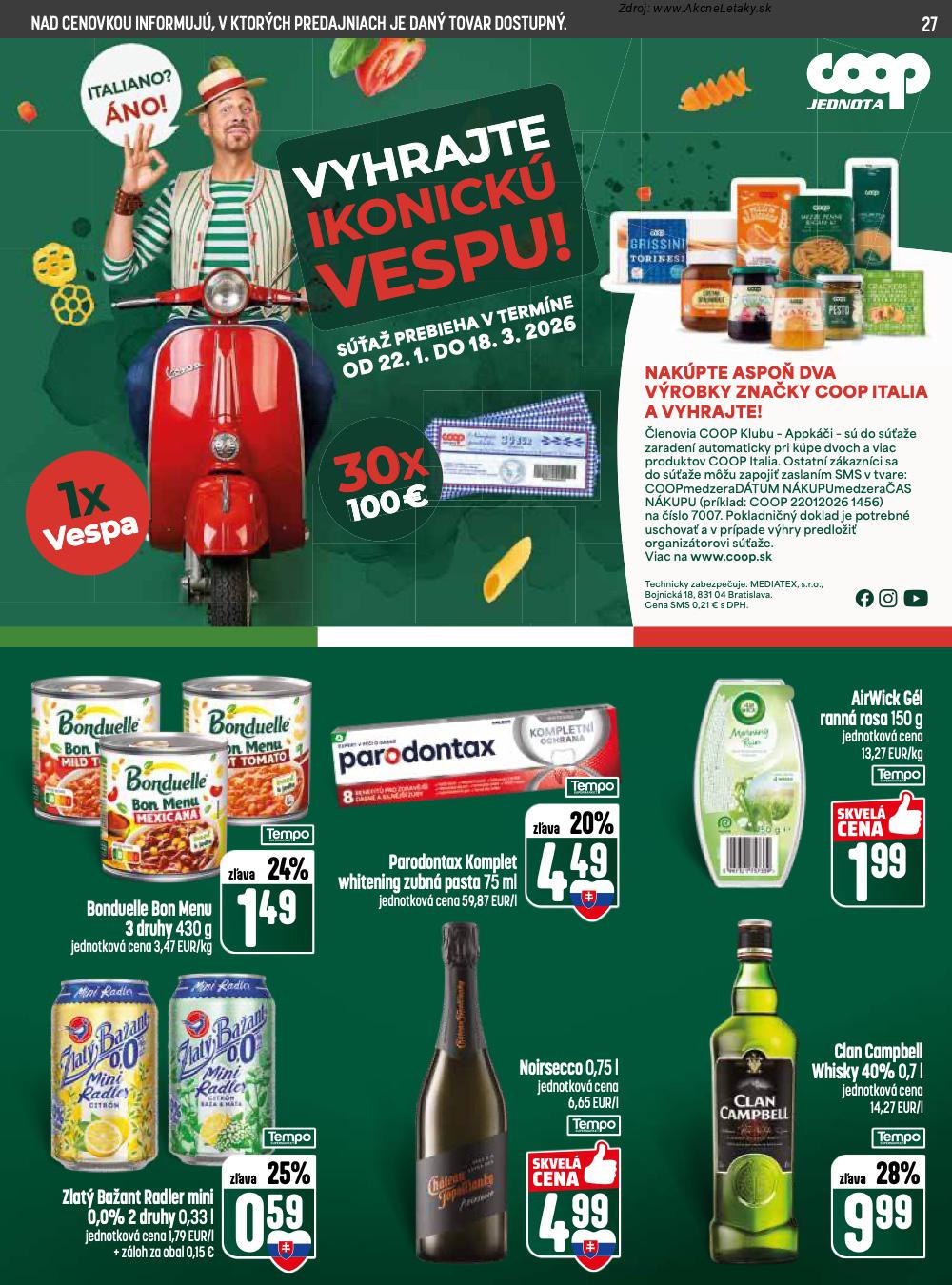 Leták COOP Jednota (29. 1. - 4. 2. 2026) - strana 27 z 28