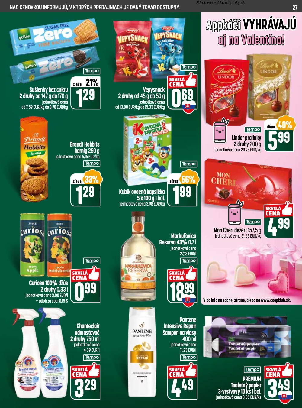 Leták COOP Jednota (5. 2. - 11. 2. 2026) - strana 27 z 28