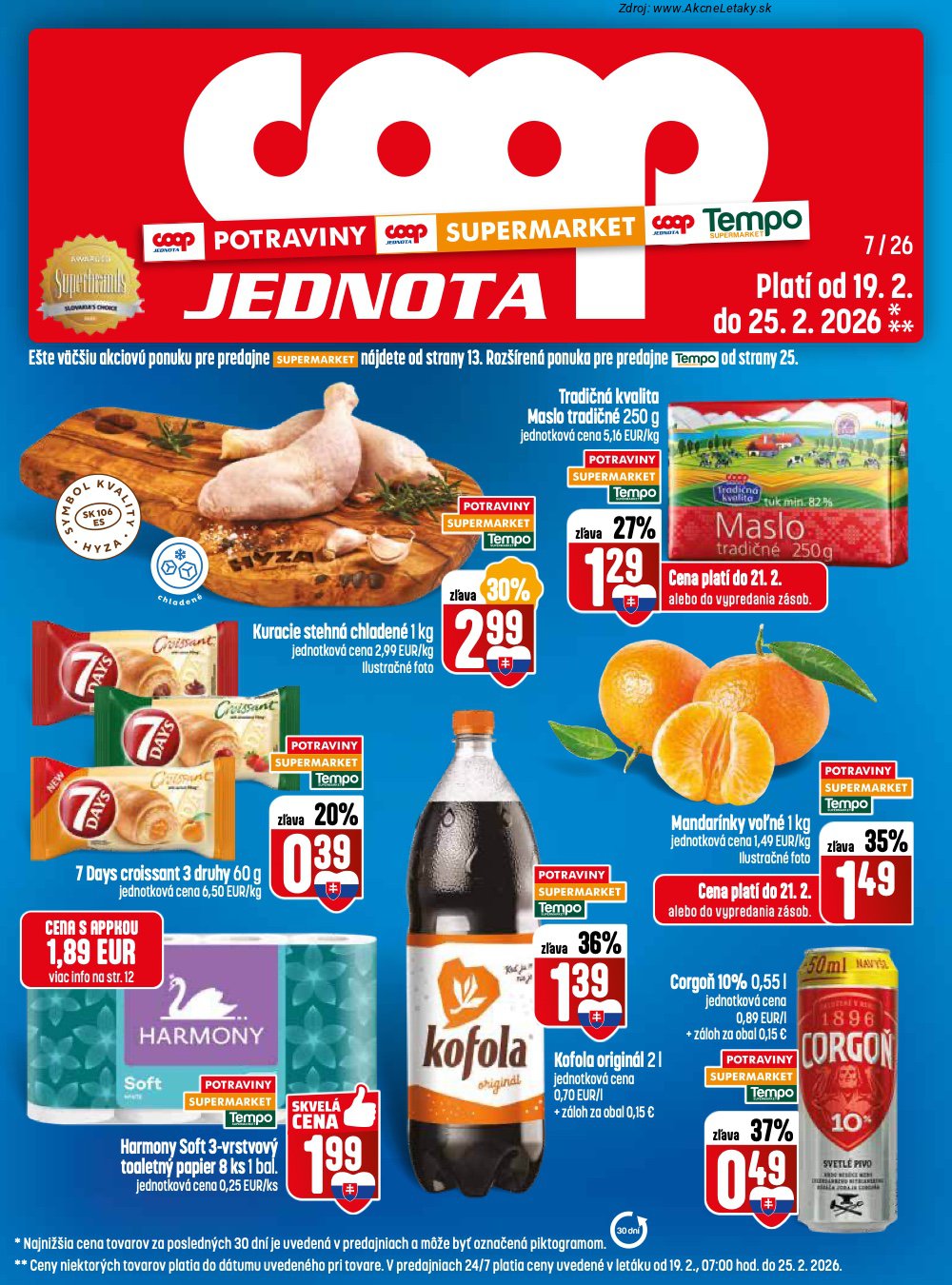 Leták COOP Jednota (19. 2. - 25. 2. 2026) - strana 1 z 28