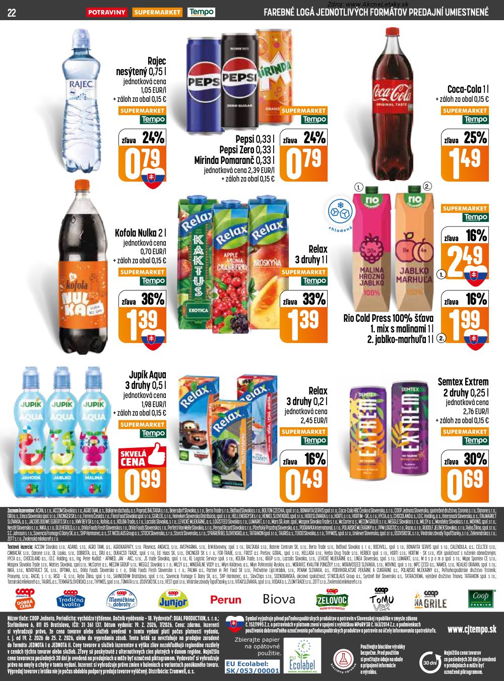 Leták COOP Jednota (19. 2. - 25. 2. 2026) - strana 22 z 28