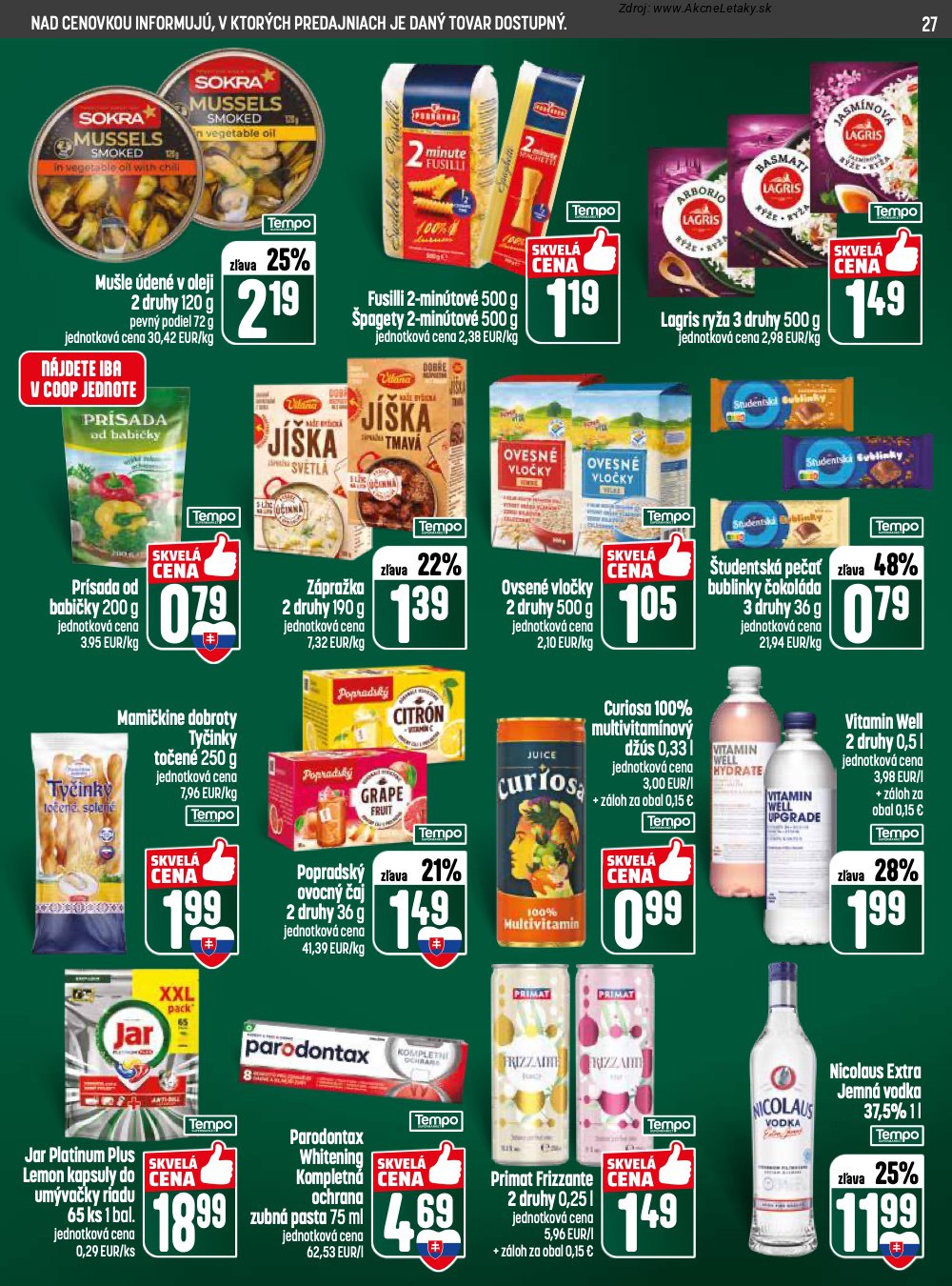 Leták COOP Jednota (23. 4. - 29. 4. 2026) - strana 27 z 28