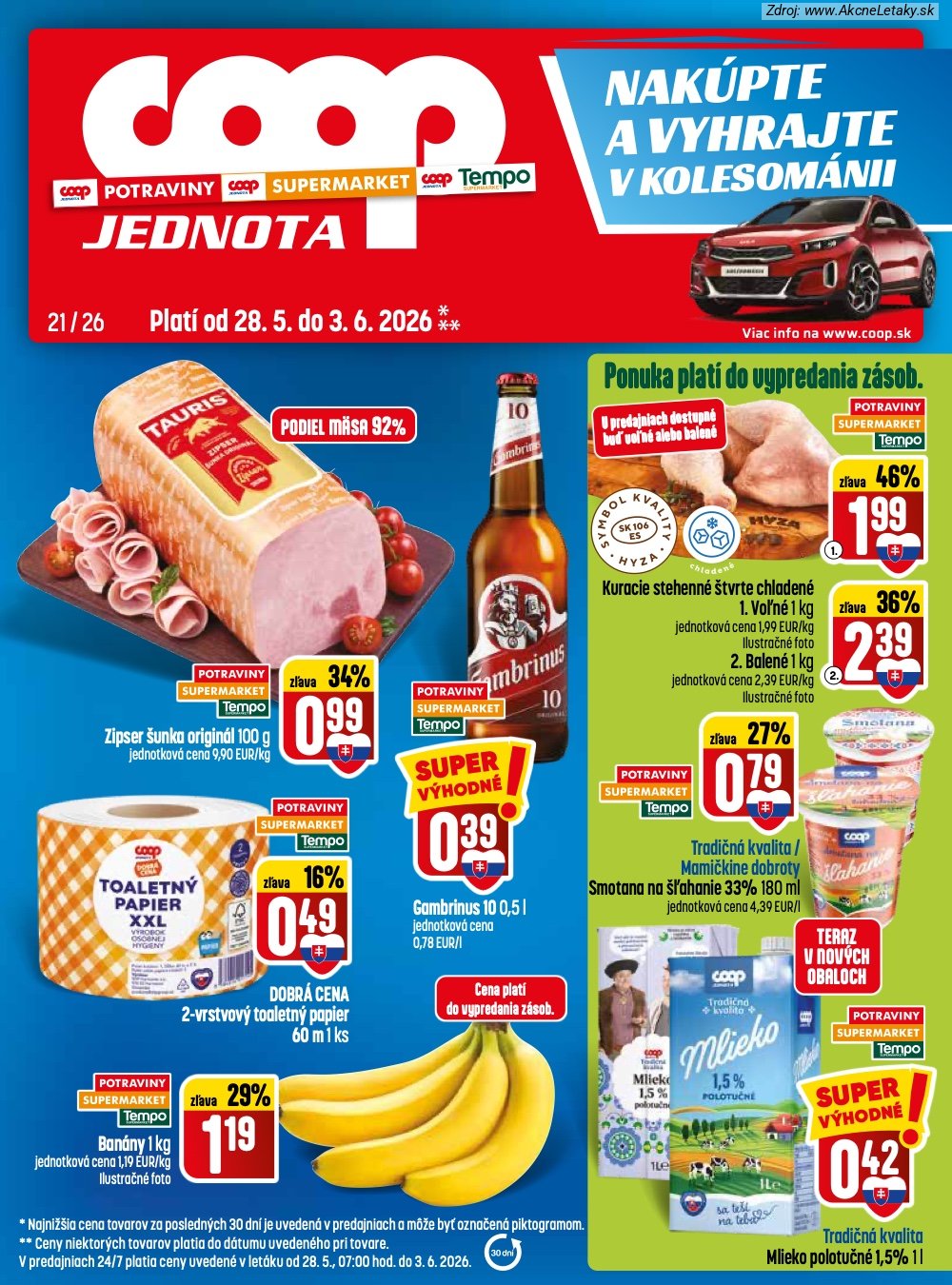 Leták COOP Jednota (28. 5. - 3. 6. 2026) - strana 1 z 28