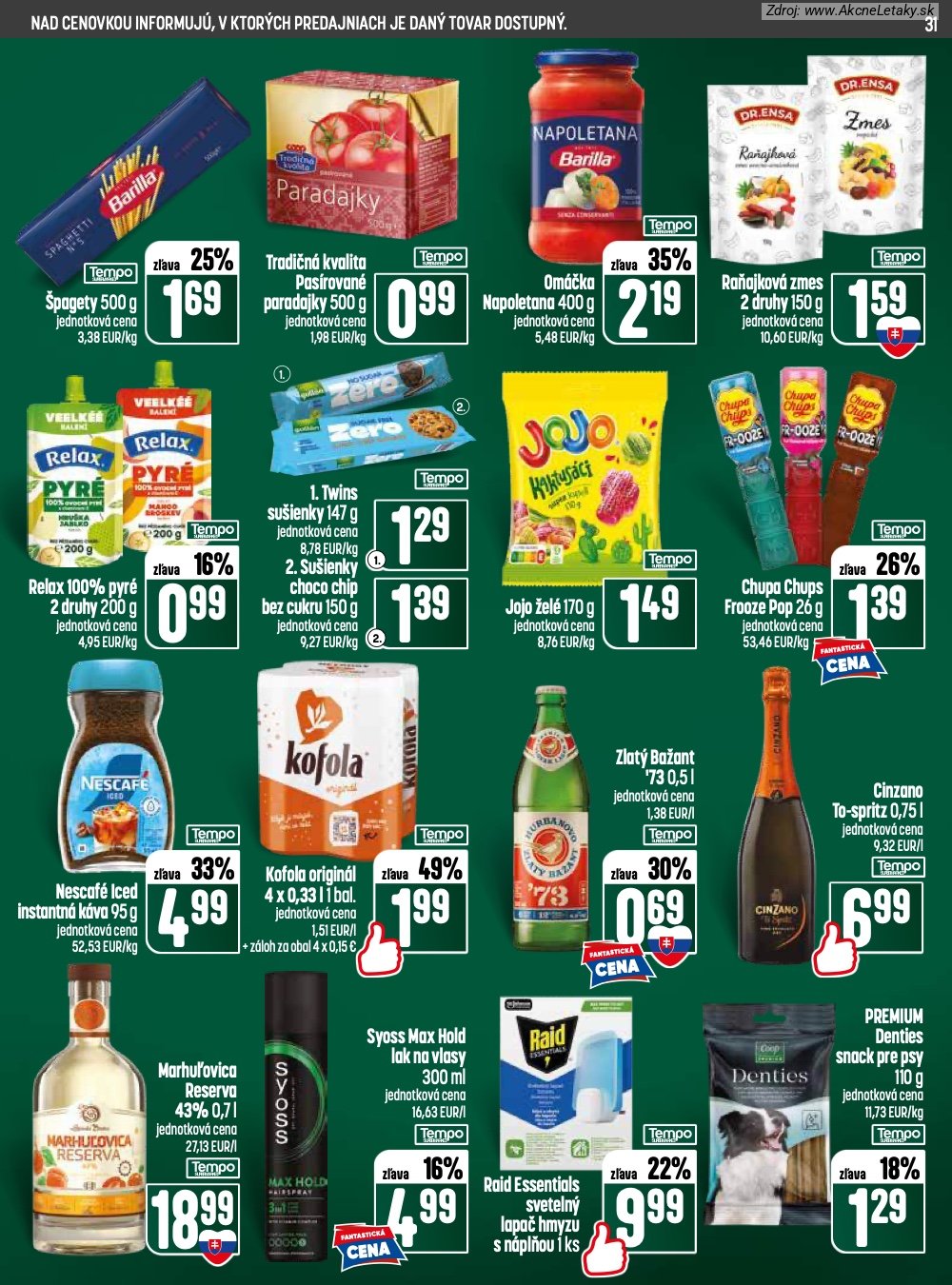 Leták COOP Jednota (11. 6. - 17. 6. 2026) - strana 31 z 32