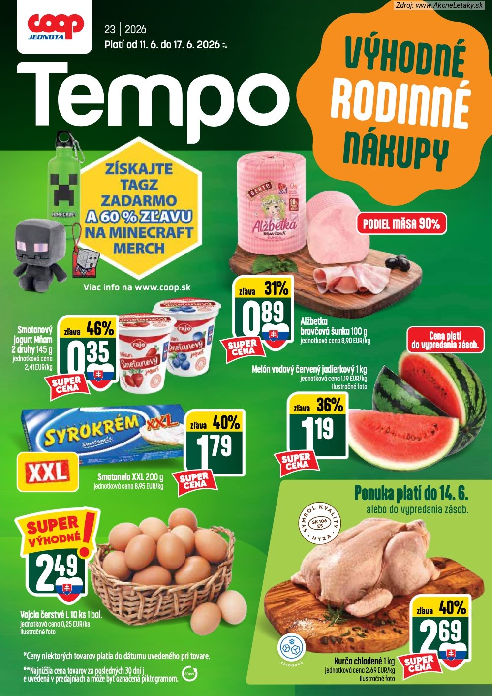Leták COOP Jednota (11. 6. - 17. 6. 2026) - strana 1 z 60