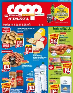 Leták COOP Jednota 18. 6. - 24. 6. 2026 