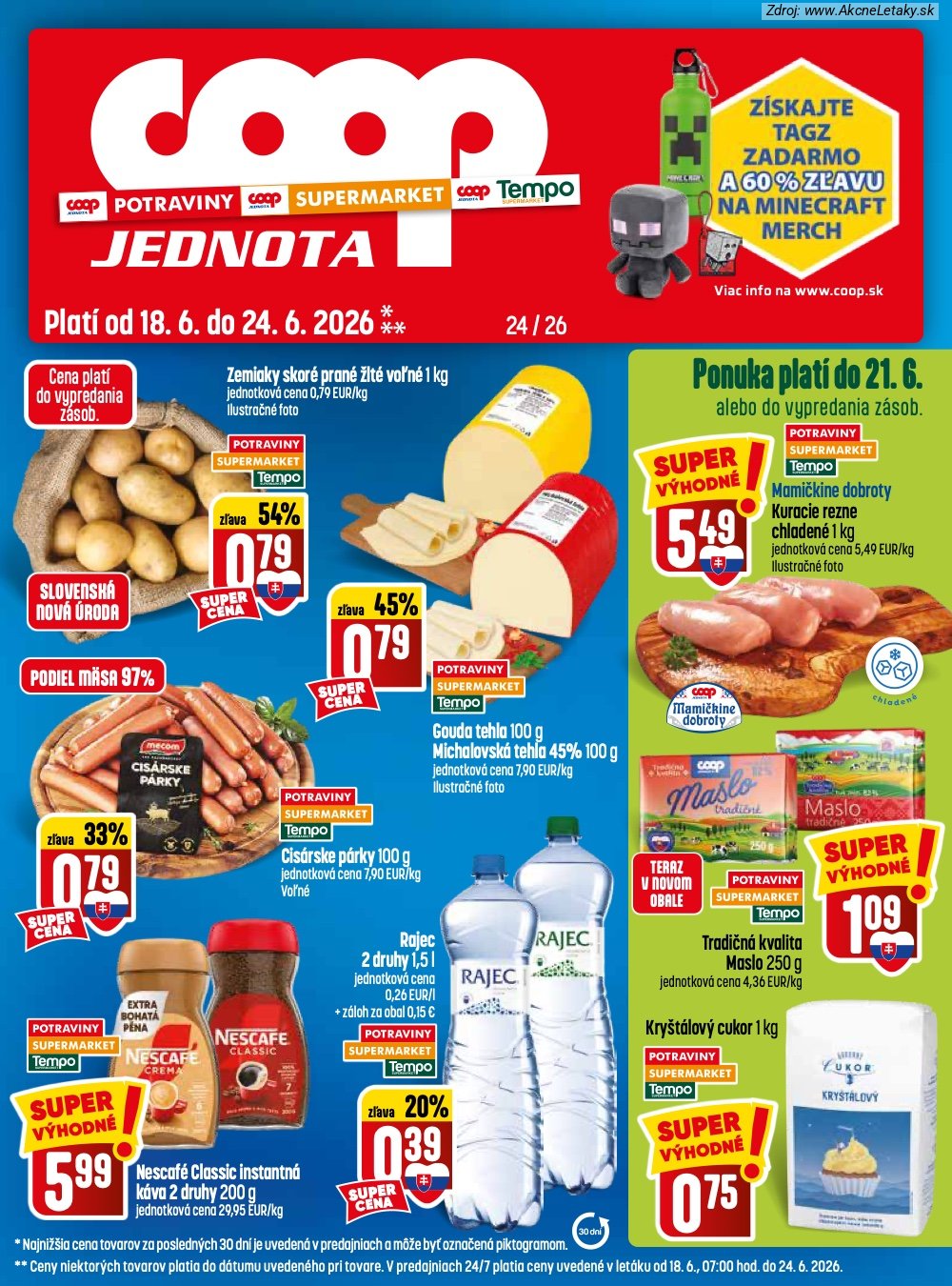 Leták COOP Jednota (18. 6. - 24. 6. 2026) - strana 1 z 32