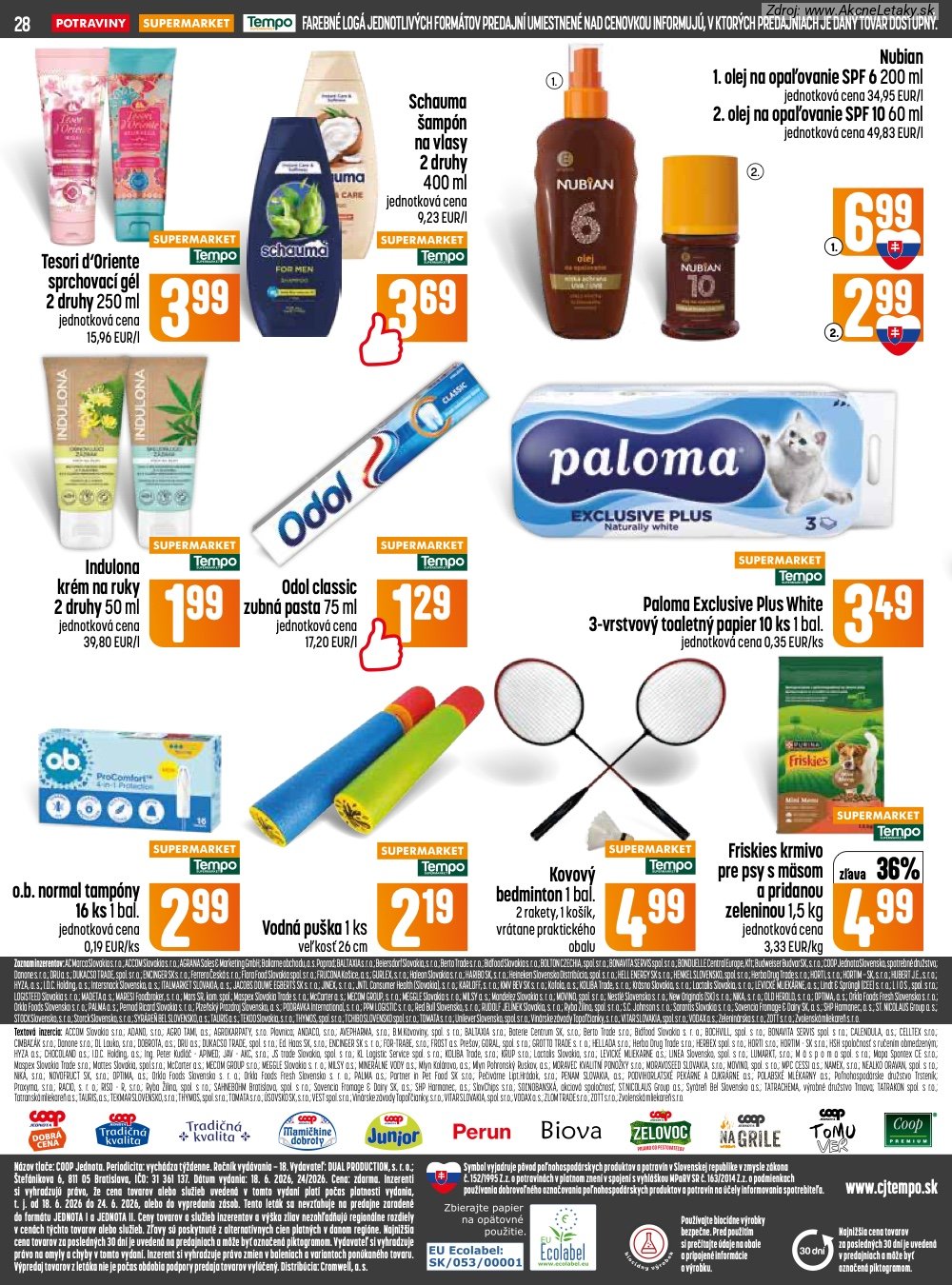 Leták COOP Jednota (18. 6. - 24. 6. 2026) - strana 28 z 32