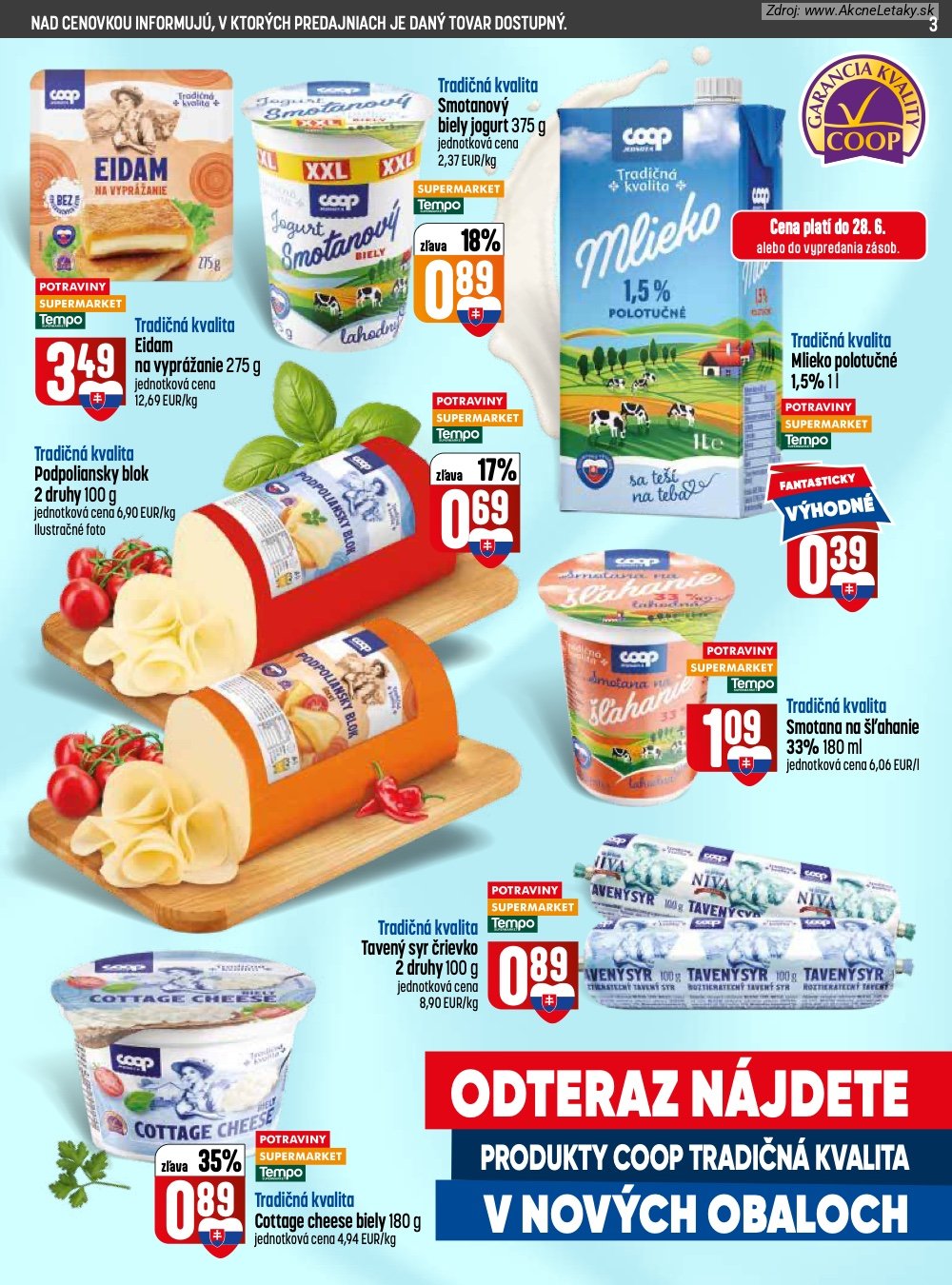 Leták COOP Jednota (25. 6. - 1. 7. 2026) - strana 3 z 32