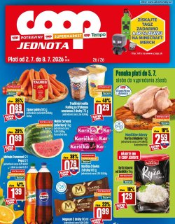 Leták COOP Jednota 2. 7. - 8. 7. 2026 