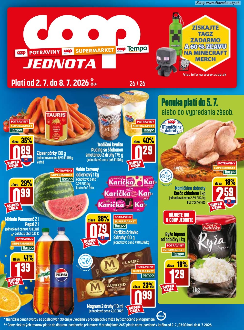 Leták COOP Jednota - strana 1