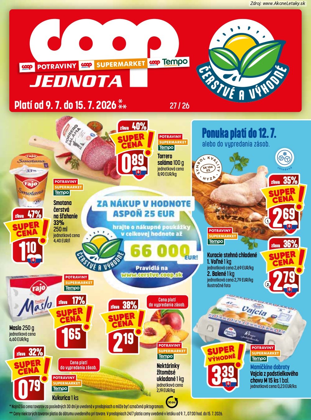 Leták COOP Jednota - strana 1