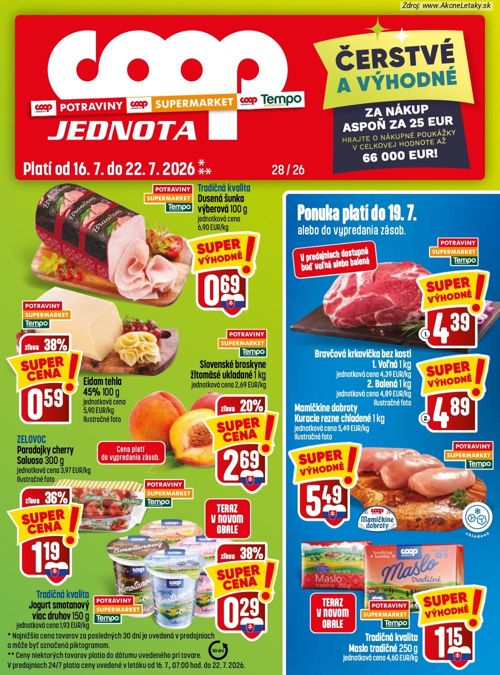 Leták COOP Jednota - strana 1