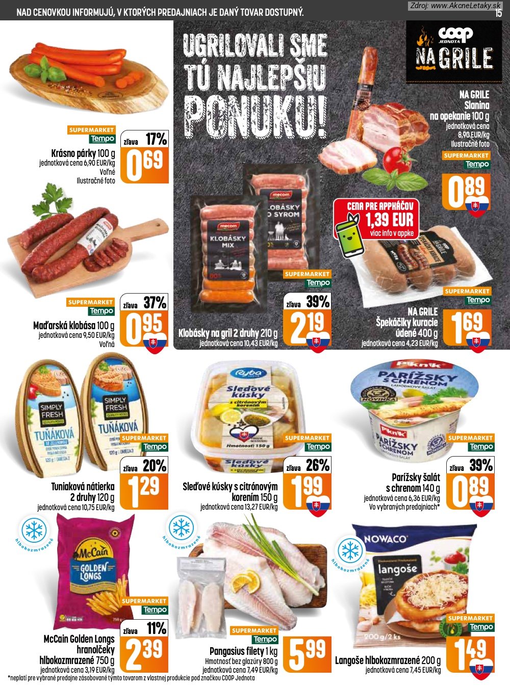 Leták COOP Jednota (16. 7. - 22. 7. 2026) - strana 15 z 28