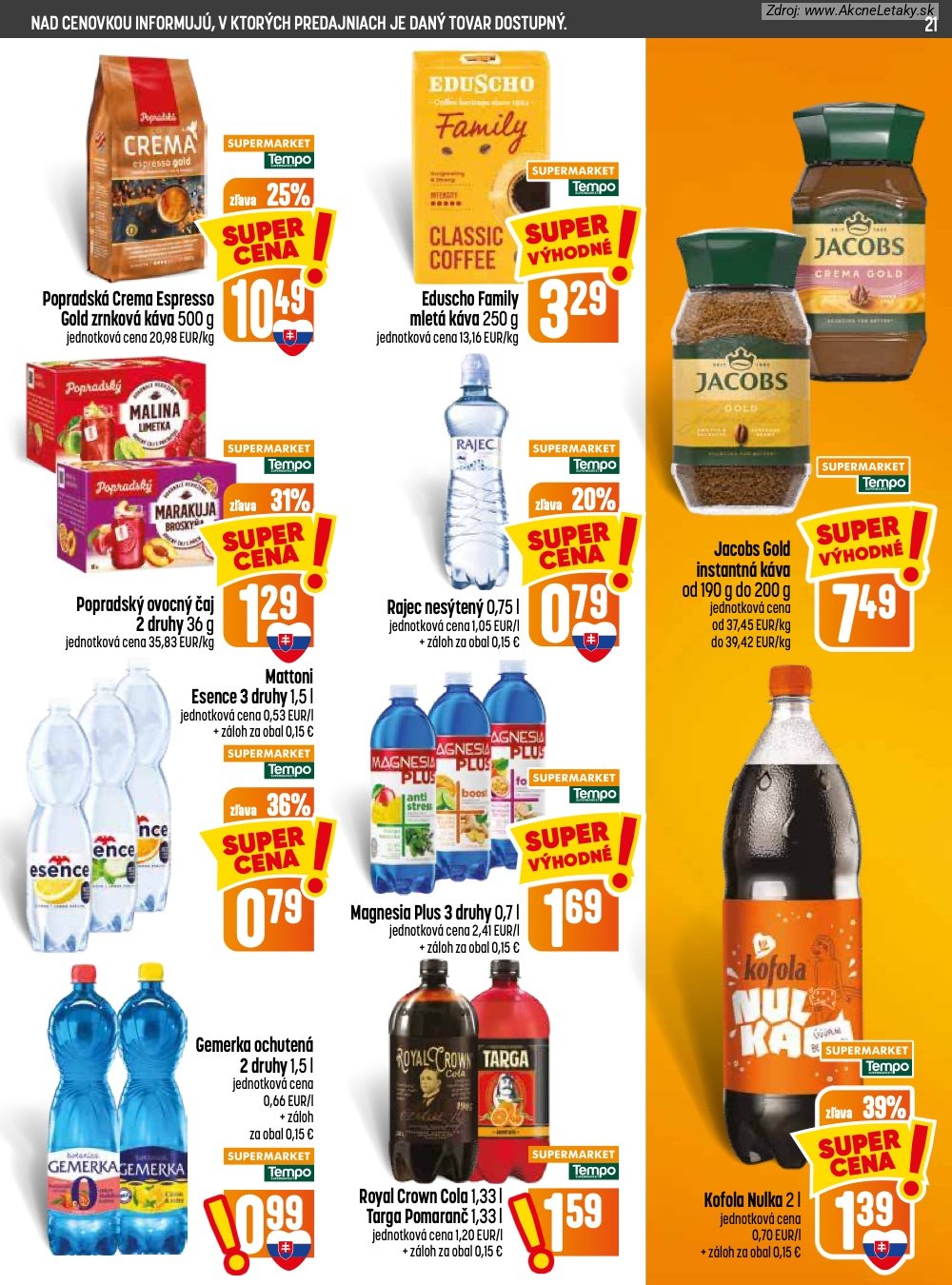 Leták COOP Jednota (16. 7. - 22. 7. 2026) - strana 21 z 28