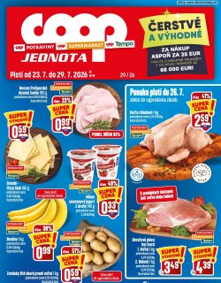 Leták COOP Jednota 23. 7. - 29. 7. 2026 