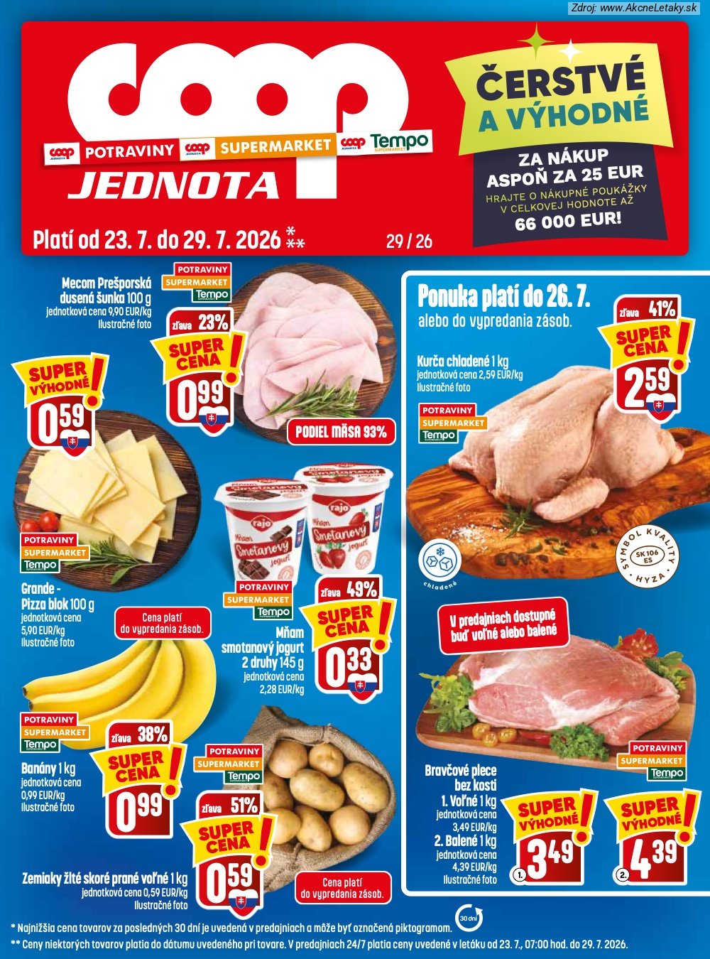Leták COOP Jednota - strana 1