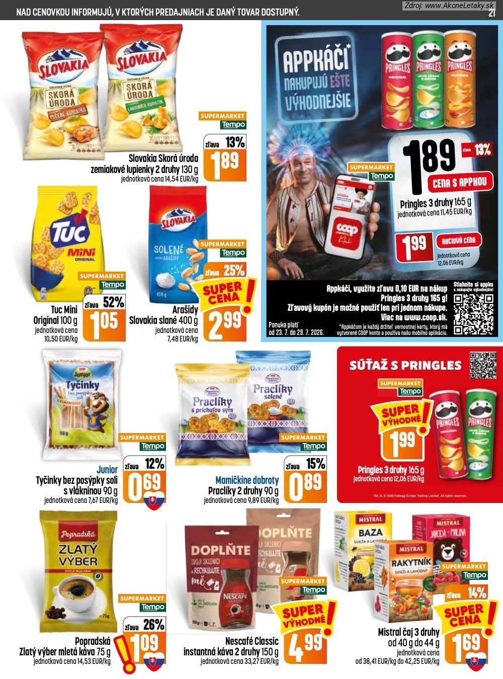 Leták COOP Jednota (23. 7. - 29. 7. 2026) - strana 21 z 28