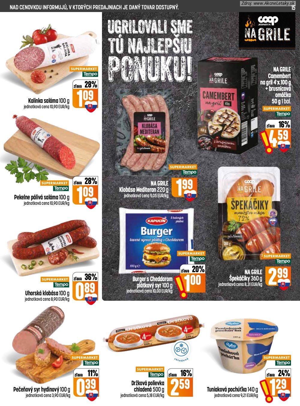 Leták COOP Jednota (30. 7. - 5. 8. 2026) - strana 15 z 28